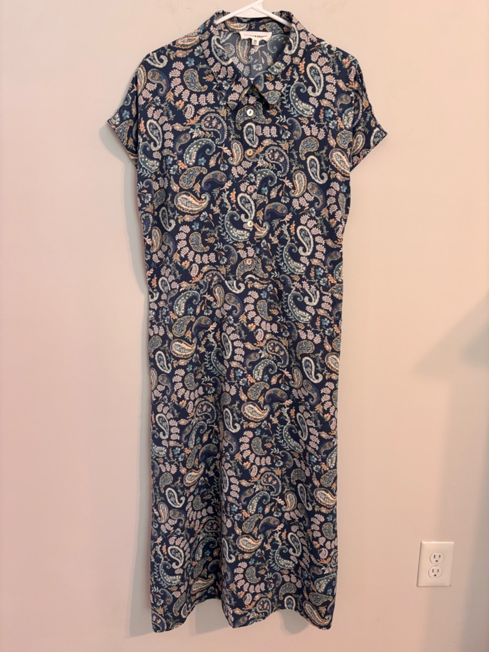 Lucky Brand Paisley Midi Dress with tie back
